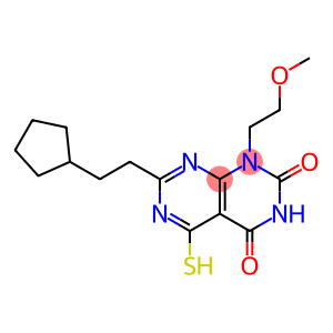 7-(2-cyclopentylethyl)-5-mercapto-1-(2-methoxyethyl)pyrimido[4,5-d]pyrimidine-2,4(1H,3H)-dione