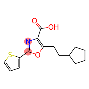 5-(2-cyclopentylethyl)-2-(thiophen-2-yl)-1,3-oxazole-4-carboxylic acid