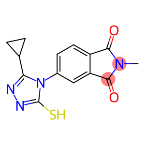 5-(3-cyclopropyl-5-sulfanyl-4H-1,2,4-triazol-4-yl)-2-methyl-2,3-dihydro-1H-isoindole-1,3-dione