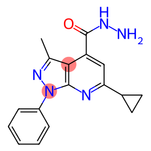 6-CYCLOPROPYL-3-METHYL-1-PHENYL-1H-PYRAZOLO[3,4-B]PYRIDINE-4-CARBOXYLIC ACID HYDRAZIDE