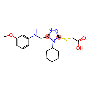 [(4-CYCLOHEXYL-5-[[(3-METHOXYPHENYL)AMINO]METHYL]-4H-1,2,4-TRIAZOL-3-YL)THIO]ACETIC ACID