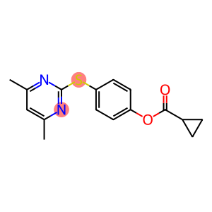 CYCLOPROPANECARBOXYLIC ACID, 4-[(4,6-DIMETHYLPYRIMIDIN-2-YL)THIO]PHENYL ESTER