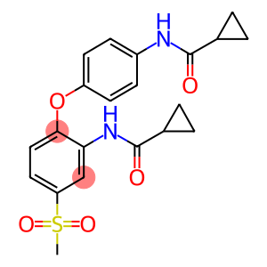 [2-[4-(CYCLOPROPANECARBONYL)AMINO]PHENOXY-5-(METHYLSULPHONYL)PHENYL] CYCLOPROPANECARBOXAMIDE