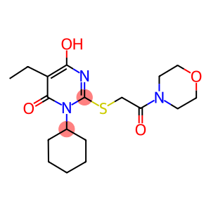 3-CYCLOHEXYL-5-ETHYL-6-HYDROXY-2-(2-MORPHOLINO-2-OXOETHYLTHIO)PYRIMIDIN-4(3H)-ONE