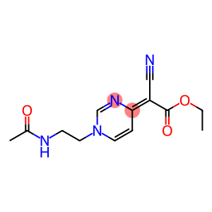 4-[Cyano(ethoxycarbonyl)methylene]-1,4-dihydro-1-(2-acetylaminoethyl)pyrimidine