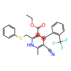 5-Cyano-1,4-dihydro-6-methyl-2-[phenylthiomethyl]-4-(2-trifluoromethylphenyl)pyridine-3-carboxylic acid ethyl ester