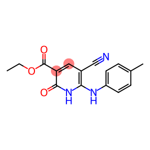 5-Cyano-6-(4-methylanilino)-1,2-dihydro-2-oxopyridine-3-carboxylic acid ethyl ester