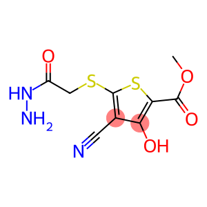 4-Cyano-3-hydroxy-5-[(2-hydrazino-2-oxoethyl)thio]thiophene-2-carboxylic acid methyl ester