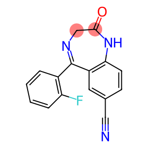 7-Cyano-5-(2-fluorophenyl)-1H-1,4-benzodiazepin-2(3H)-one