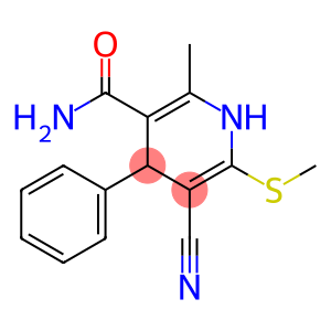 3-Cyano-1,4-dihydro-6-methyl-2-methylthio-4-phenylpyridine-5-carboxamide