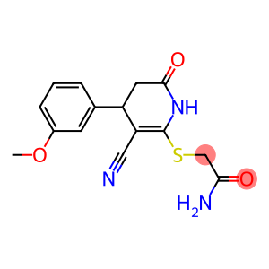 2-{[3-cyano-4-(3-methoxyphenyl)-6-oxo-1,4,5,6-tetrahydro-2-pyridinyl]sulfanyl}acetamide