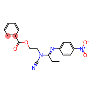 2-[cyano(N-{4-nitrophenyl}propanimidoyl)amino]ethyl benzoate