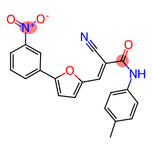 2-cyano-3-(5-{3-nitrophenyl}-2-furyl)-N-(4-methylphenyl)acrylamide