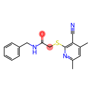 2-[(3-cyano-4,6-dimethylpyridin-2-yl)sulfanyl]-N-(phenylmethyl)acetamide