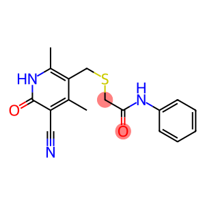 2-{[(5-cyano-2,4-dimethyl-6-oxo-1,6-dihydro-3-pyridinyl)methyl]sulfanyl}-N-phenylacetamide