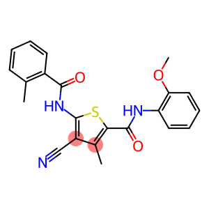 4-cyano-3-methyl-N-[2-(methyloxy)phenyl]-5-{[(2-methylphenyl)carbonyl]amino}thiophene-2-carboxamide