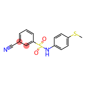 3-cyano-N-[4-(methylsulfanyl)phenyl]benzene-1-sulfonamide