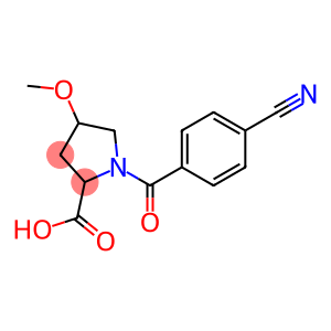 1-(4-cyanobenzoyl)-4-methoxypyrrolidine-2-carboxylic acid