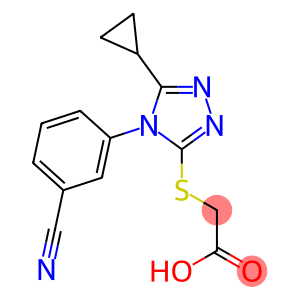 2-{[4-(3-cyanophenyl)-5-cyclopropyl-4H-1,2,4-triazol-3-yl]sulfanyl}acetic acid