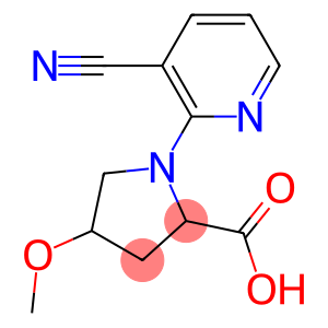 1-(3-cyanopyridin-2-yl)-4-methoxypyrrolidine-2-carboxylic acid