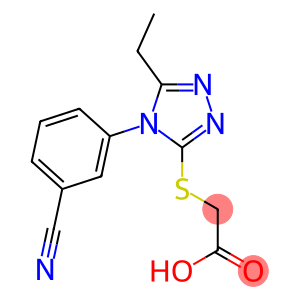 2-{[4-(3-cyanophenyl)-5-ethyl-4H-1,2,4-triazol-3-yl]sulfanyl}acetic acid