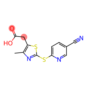2-{2-[(5-cyanopyridin-2-yl)sulfanyl]-4-methyl-1,3-thiazol-5-yl}acetic acid