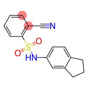 2-cyano-N-(2,3-dihydro-1H-inden-5-yl)benzene-1-sulfonamide