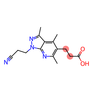 3-[1-(2-cyanoethyl)-3,4,6-trimethyl-1H-pyrazolo[3,4-b]pyridin-5-yl]propanoic acid