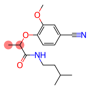 2-(4-cyano-2-methoxyphenoxy)-N-(3-methylbutyl)propanamide