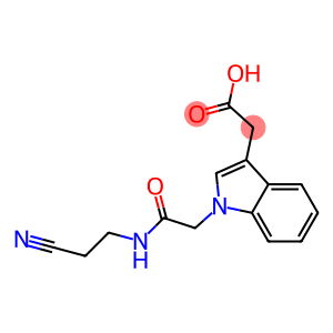 2-(1-{[(2-cyanoethyl)carbamoyl]methyl}-1H-indol-3-yl)acetic acid