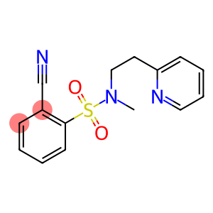 2-cyano-N-methyl-N-[2-(pyridin-2-yl)ethyl]benzene-1-sulfonamide