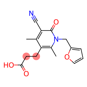 3-[5-cyano-1-(2-furylmethyl)-2,4-dimethyl-6-oxo-1,6-dihydropyridin-3-yl]propanoic acid