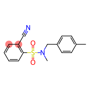 2-cyano-N-methyl-N-[(4-methylphenyl)methyl]benzene-1-sulfonamide