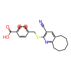 4-{[(3-cyano-5,6,7,8,9,10-hexahydrocycloocta[b]pyridin-2-yl)sulfanyl]methyl}benzenecarboxylic acid