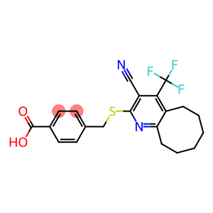 4-({[3-cyano-4-(trifluoromethyl)-5,6,7,8,9,10-hexahydrocycloocta[b]pyridin-2-yl]sulfanyl}methyl)benzenecarboxylic acid