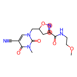 5-{[5-cyano-3-methyl-2,4-dioxo-3,4-dihydro-1(2H)-pyrimidinyl]methyl}-N-(2-methoxyethyl)-4,5-dihydro-3-isoxazolecarboxamide