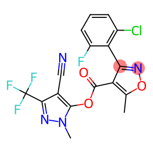 4-CYANO-1-METHYL-3-(TRIFLUOROMETHYL)-1H-PYRAZOL-5-YL 3-(2-CHLORO-6-FLUOROPHENYL)-5-METHYL-4-ISOXAZOLECARBOXYLATE