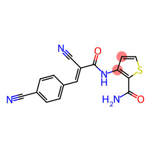 3-{[2-cyano-3-(4-cyanophenyl)acryloyl]amino}thiophene-2-carboxamide