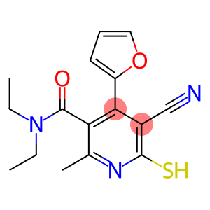 5-CYANO-N,N-DIETHYL-4-(2-FURYL)-6-MERCAPTO-2-METHYLNICOTINAMIDE