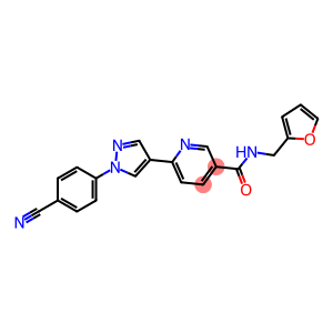 6-[1-(4-CYANOPHENYL)-1H-PYRAZOL-4-YL]-N-(2-FURYLMETHYL)NICOTINAMIDE