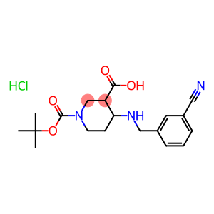 4-(3-CYANO-BENZYLAMINO)-PIPERIDINE-1,3-DICARBOXYLIC ACID 1-TERT-BUTYL ESTER HYDROCHLORIDE