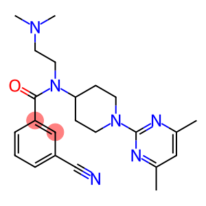 3-CYANO-N-[2-(DIMETHYLAMINO)ETHYL]-N-[1-(4,6-DIMETHYLPYRIMIDIN-2-YL)PIPERIDIN-4-YL]BENZAMIDE