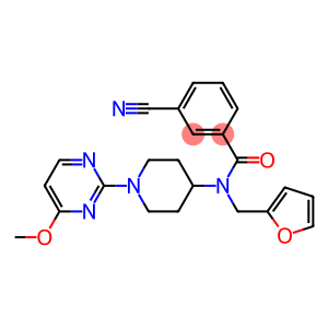 3-CYANO-N-(2-FURYLMETHYL)-N-[1-(4-METHOXYPYRIMIDIN-2-YL)PIPERIDIN-4-YL]BENZAMIDE