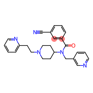 3-CYANO-N-[1-(2-PYRIDIN-2-YLETHYL)PIPERIDIN-4-YL]-N-(PYRIDIN-3-YLMETHYL)BENZAMIDE