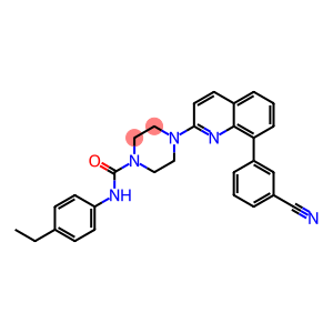 4-[8-(3-CYANOPHENYL)QUINOLIN-2-YL]-N-(4-ETHYLPHENYL)PIPERAZINE-1-CARBOXAMIDE