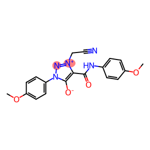3-(CYANOMETHYL)-1-(4-METHOXYPHENYL)-4-{[(4-METHOXYPHENYL)AMINO]CARBONYL}-1H-1,2,3-TRIAZOL-3-IUM-5-OLATE