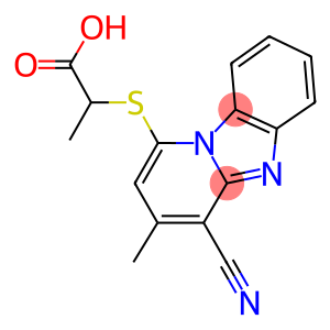 2-(4-CYANO-3-METHYL-BENZO[4,5]IMIDAZO[1,2-A]PYRIDIN-1-YLSULFANYL)-PROPIONIC ACID