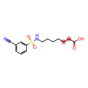 7-[(3-cyanobenzene)sulfonamido]heptanoic acid