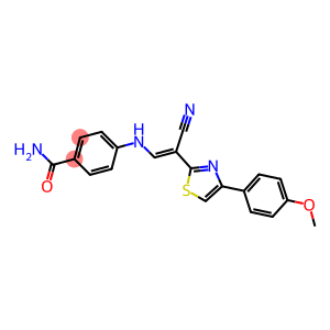 4-({2-cyano-2-[4-(4-methoxyphenyl)-1,3-thiazol-2-yl]vinyl}amino)benzamide