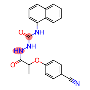 2-[2-(4-cyanophenoxy)propanoyl]-N-(1-naphthyl)hydrazinecarboxamide